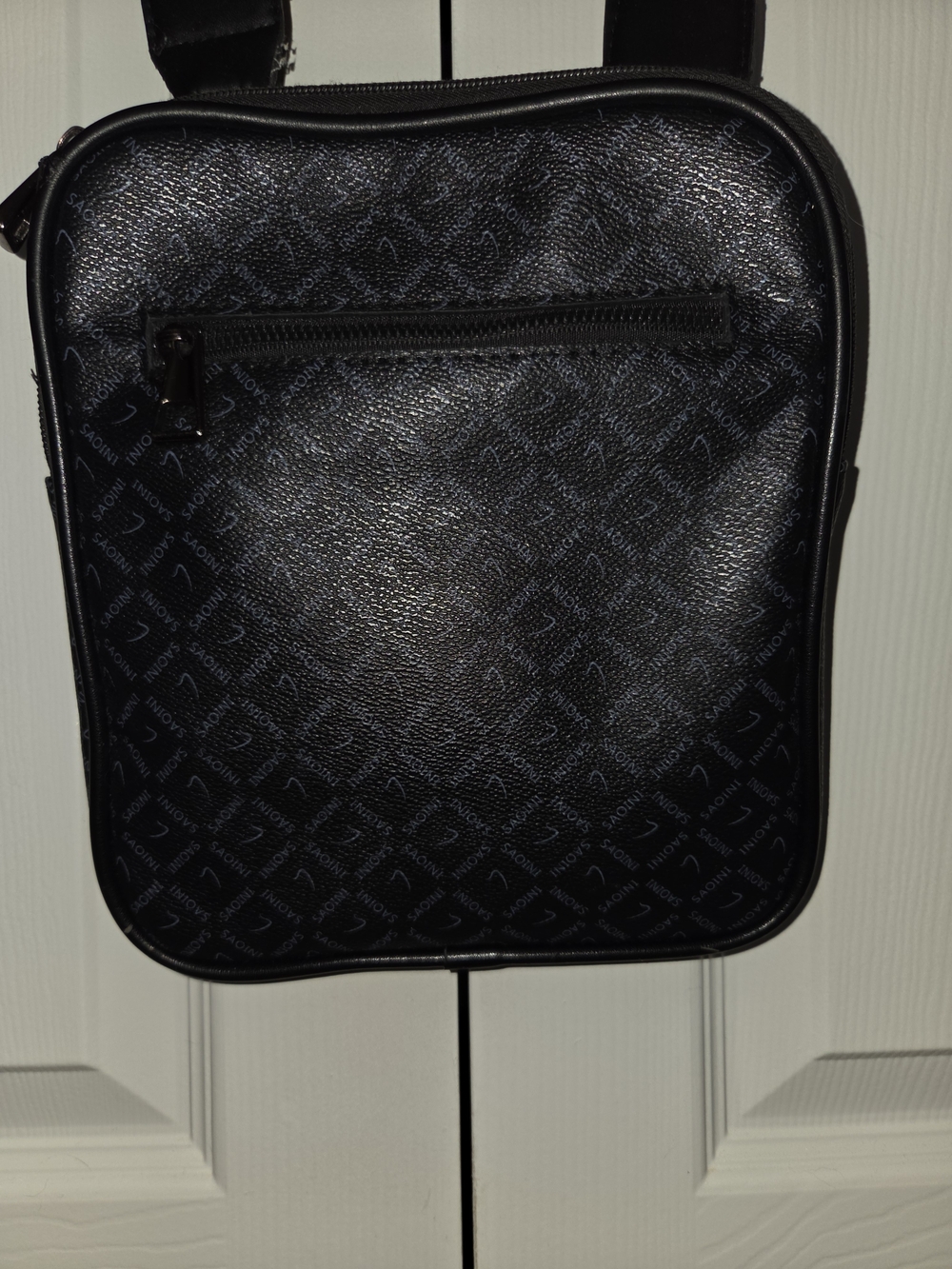 Source Unknown Black Textured Crossbody Belt Bag
